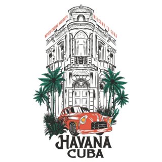 Cuba Typography Sticker
