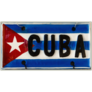 Cuban Flag Metal Sticker