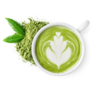Cup Of Green Tea Matcha Latte Foam Art Sticker