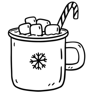 Cup Of Hot Cocoa Chocolate Drawing Sticker 