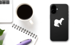 Curious Ferret Sticker on a Phone (New) example