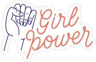 Cursive Girl Power Sticker