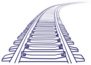 Curved Endless Train Track Sketch Sticker