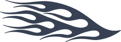 Curved Flames Sticker