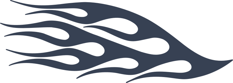 Curved Flames Sticker