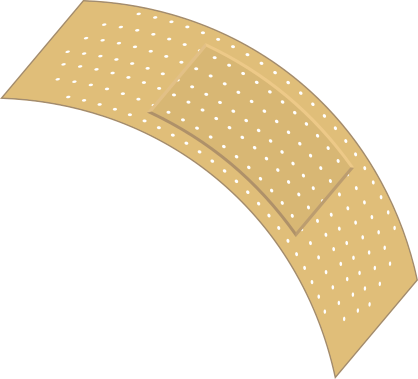 Curvy Band Aid Bandage Sticker