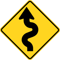 Curvy Road Left Sticker
