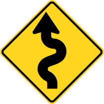 Curvy Road Left Sticker