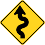 Curvy Road Left Sticker