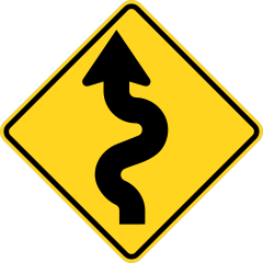 Curvy Road Left Sticker