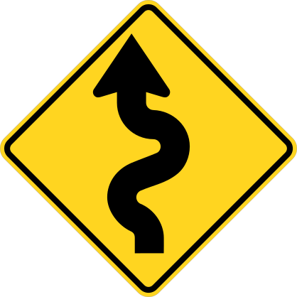 Curvy Road Left Sticker