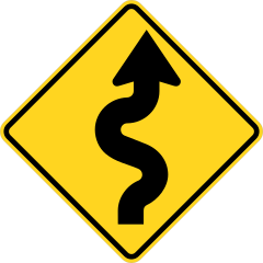 Curvy Road Right Sticker