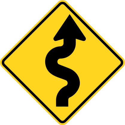 Curvy Road Right Sticker
