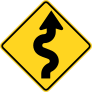 Curvy Road Right Sticker