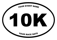 Custom 10K Oval Sticker with Your Text