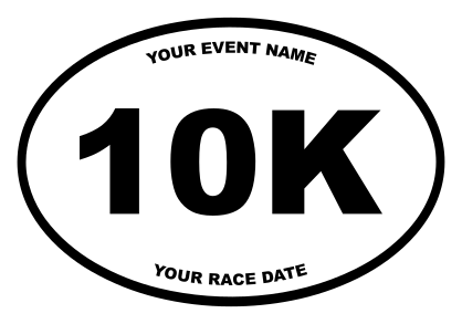Custom 10K Oval Sticker with Your Text