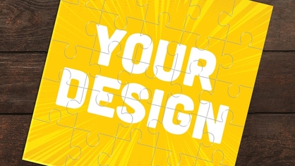 Custom 25 Piece Yellow Square Puzzle