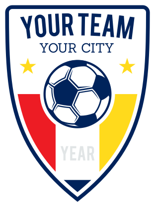 Custom Arrow Shape Soccer Badge Sticker