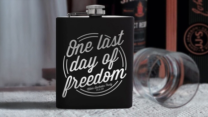 Custom bachelor party flask