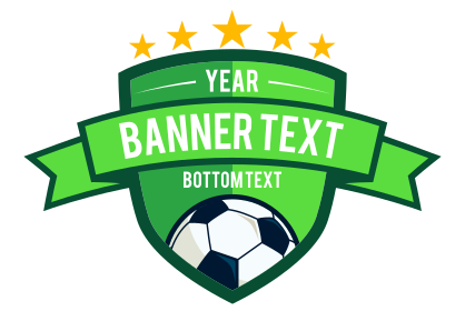 Custom Banner Shield Soccer Sticker
