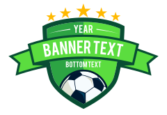 Custom Banner Shield Soccer Sticker