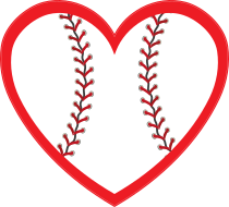 Custom Baseball Heart with your Colors Magnet