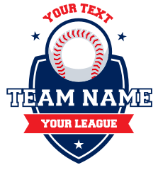 Custom Baseball Shield Magnet with Text