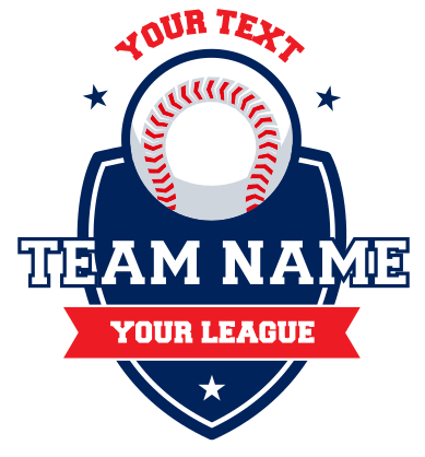 Custom Baseball Shield Magnet with Text