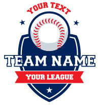 Custom Baseball Shield Magnet with Text