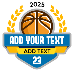 Custom Basketball Banners with Your Text and Leaves