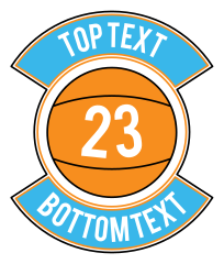 Custom Basketball Patch Sticker with Number