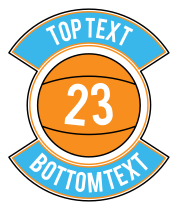 Custom Basketball Patch Sticker with Number