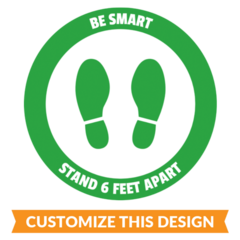 Custom Be Smart Floor Stickers
