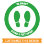 Custom Be Smart Floor Stickers