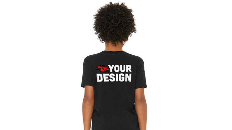 Custom Black Kids Shirt Back