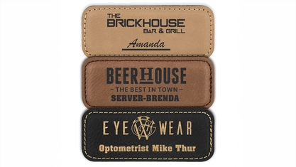 Custom Business Leatherette Name Tags