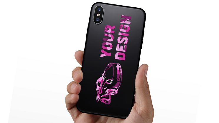 Custom Camo Transfer Sticker on Phone