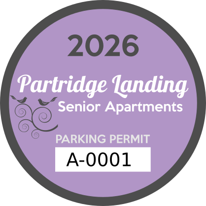 Custom Circle Apartment Parking Stickers