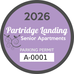 Custom Circle Apartment Parking Stickers