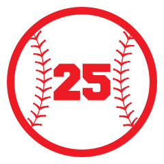 Custom Circle Baseball Magnet with your Number