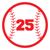 Custom Circle Baseball Magnet with your Number