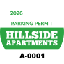 Custom Circle Hang Tag Parking Permit