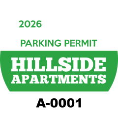 Custom Circle Hang Tag Parking Permit