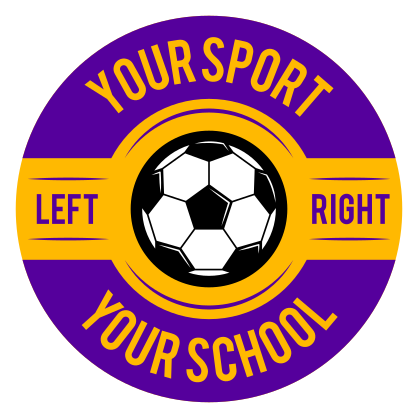 Custom Circle Screw Top Soccer Sticker