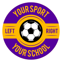 Custom Circle Screw Top Soccer Sticker