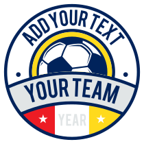 Custom Circle Soccer Sunset Sticker