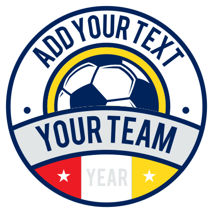 Custom Circle Soccer Sunset Sticker