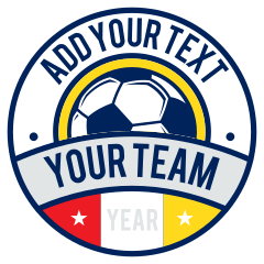 Custom Circle Soccer Sunset Sticker