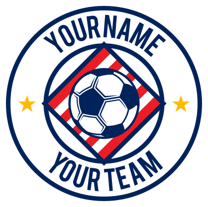 Custom Circle Soccer with Diamond Sticker