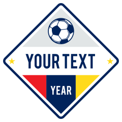 Custom Diamond Soccer Sign Sticker